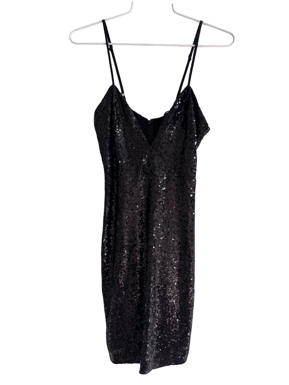 Lulus Black Sequined Mini Dress Size Small